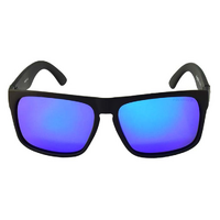 Rocko's Polarised Sunglasses Harley C2 Matte Black / Blue Revo