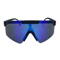 Rocko's UV400 Sunglasses Komodo C12 Matte Black / Dark Blue Revo