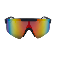 Rocko's UV400 Sunglasses Komodo C13 Matte Black / Red Revo