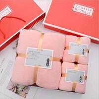 Velvet Towel Bath 3 Piece Gift Set