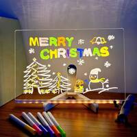 LED Acrylic Dry Erase Board Kit - Light-Up Drawing & Message Board