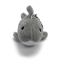 Mini Mates Grey Shark Key Chain Plush