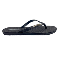 Platinum Weave Thongs | Black | Womens Classic Woven Sandals for Everyday Aussie Wear | Rockos