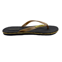 Platinum Weave Thongs | Black & Gold | Womens Woven Sandals for Laid-Back Aussie Elegance | Rockos