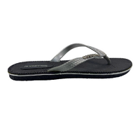 Platinum Weave Thongs | Black & Silver | Womens Woven Sandals Built for Aussie Summers | Rockos