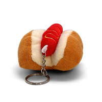 Mini Mates Hot Dog Key Chain Plush