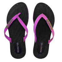 Platinum Weave Thongs | Black & Mauve | Womens Comfy Woven Straps for Any Adventure | Rockos