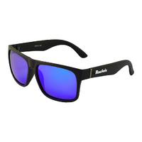 Rocko's Polarised Sunglasses Harley C2 Matte Black / Blue Revo