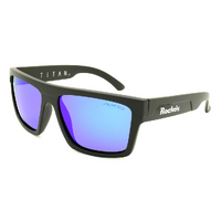 Rocko's Polarised Sunglasses Titan C2 Matte Black / Blue Revo