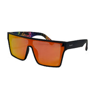 Rocko's Polarised Sunglasses What You Need C3 Matte Black / Red Revo Lens