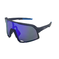 Rocko's UV400 Sunglasses Sumatra C12 Matte Black / Dark Blue Revo