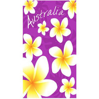 Beach Towel - Frangipani Towel Purple