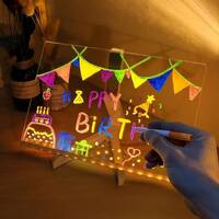 LED Acrylic Dry Erase Board Kit - Light-Up Drawing & Message Board