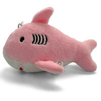 Mini Mates Pink Shark Key Chain Plush