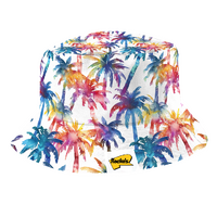 Rockos Bucket Hats - Psychadelic Palm Trees S/M